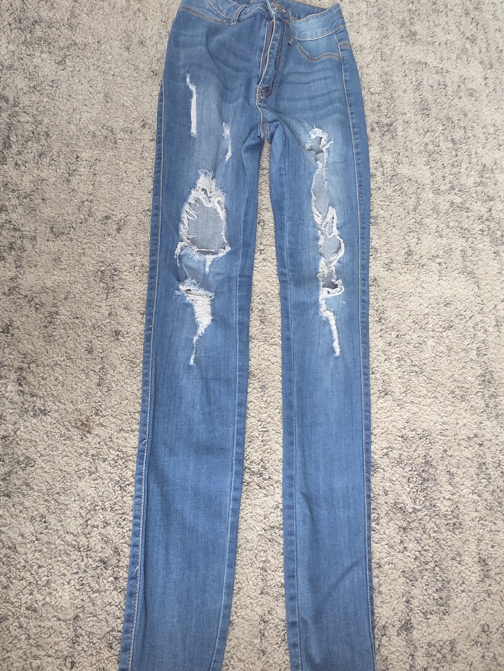 Women’s High-Rise Distressed Skinny Jeans - Blue
